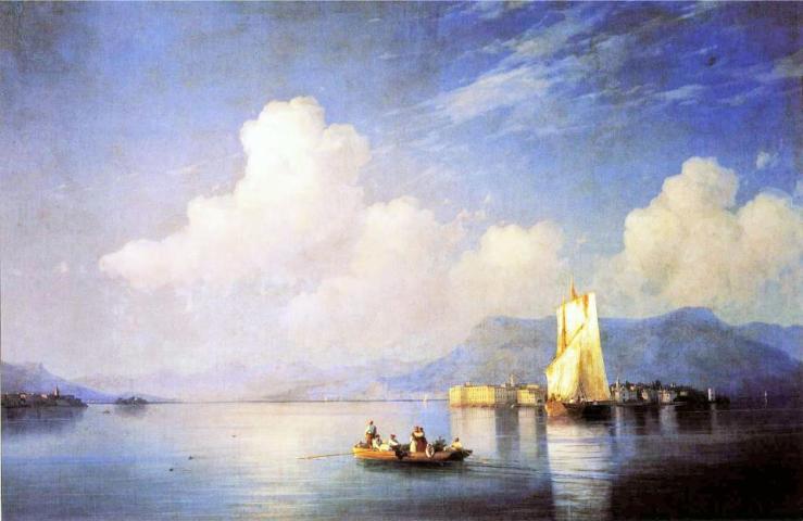 Ivan Konstantinovic Ajvazovskij, Il Lago Maggiore di sera