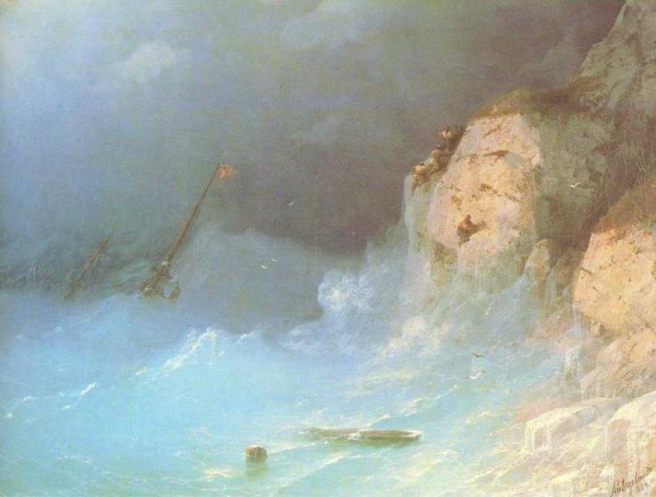 Ivan Konstantinovic Ajvazovskji, Il Naufragio - The Shipwrek (1864)